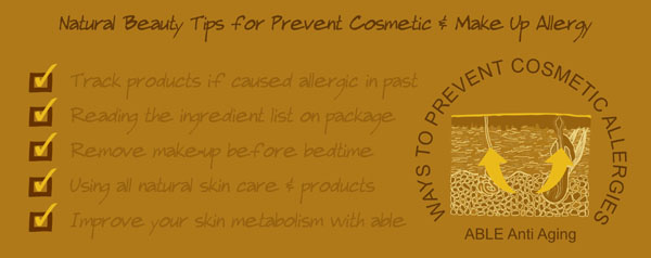how to treat cosmetic and make up allergy, cosmetic allergy vitamins supplements for treatments, cosmetic allergy remedy for common cosmetic allergies tips